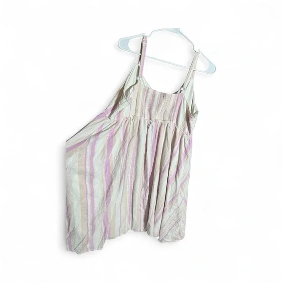 Torrid linen cotton Pastel Striped Midi Dress with pockets - Picture 7 of 7